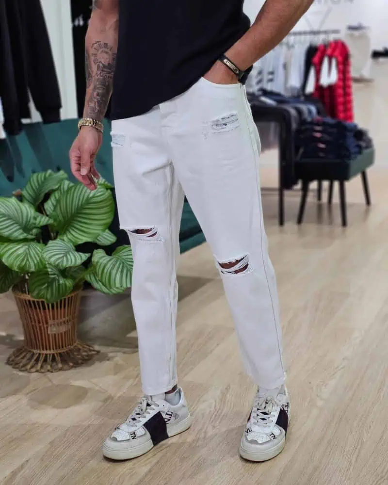 Regular Relax Tapered Jeans 801 Wit