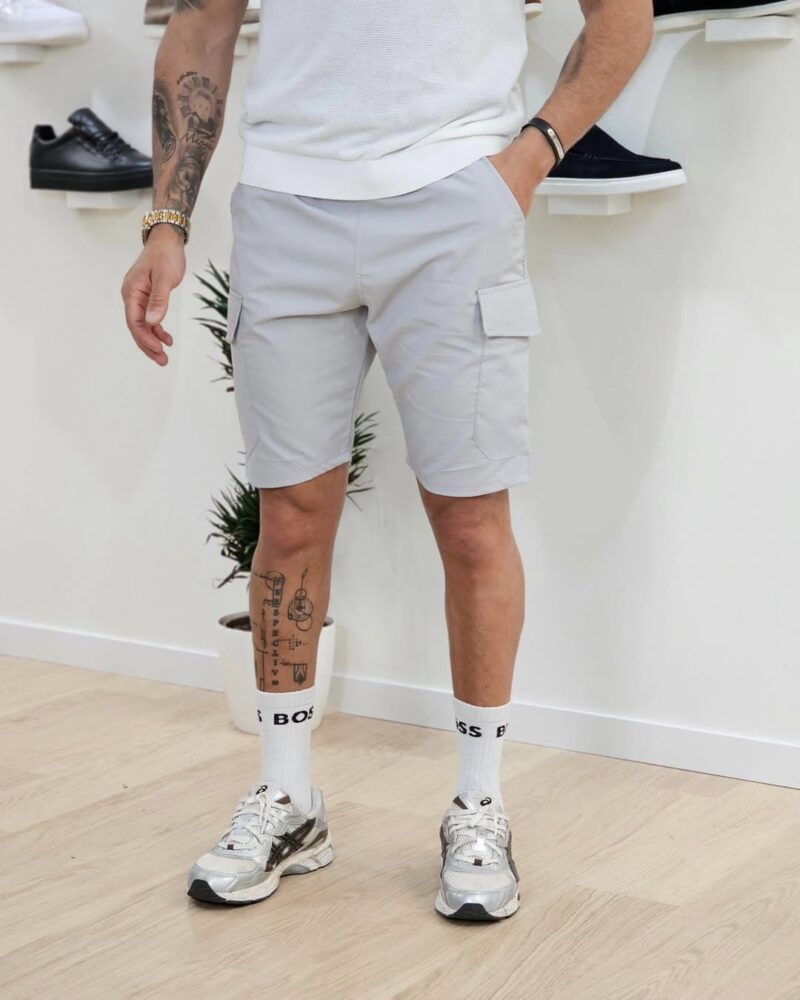 Cargo Short Super Stretch Licht Grijs