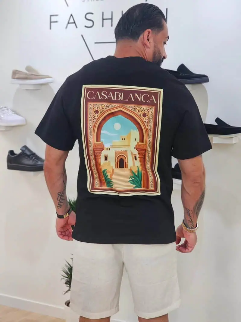 Casablanca Oversized T-shirt Zwart 8210