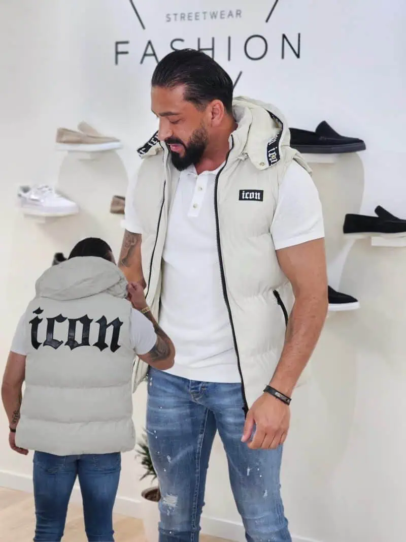 Icon2 bodywarmer met afritsbare capuchon Beige 088