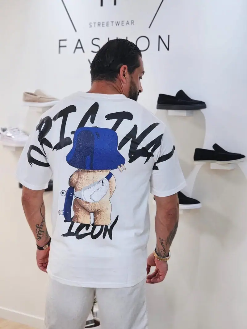Icon Bear Oversized T-shirt Wit 1507