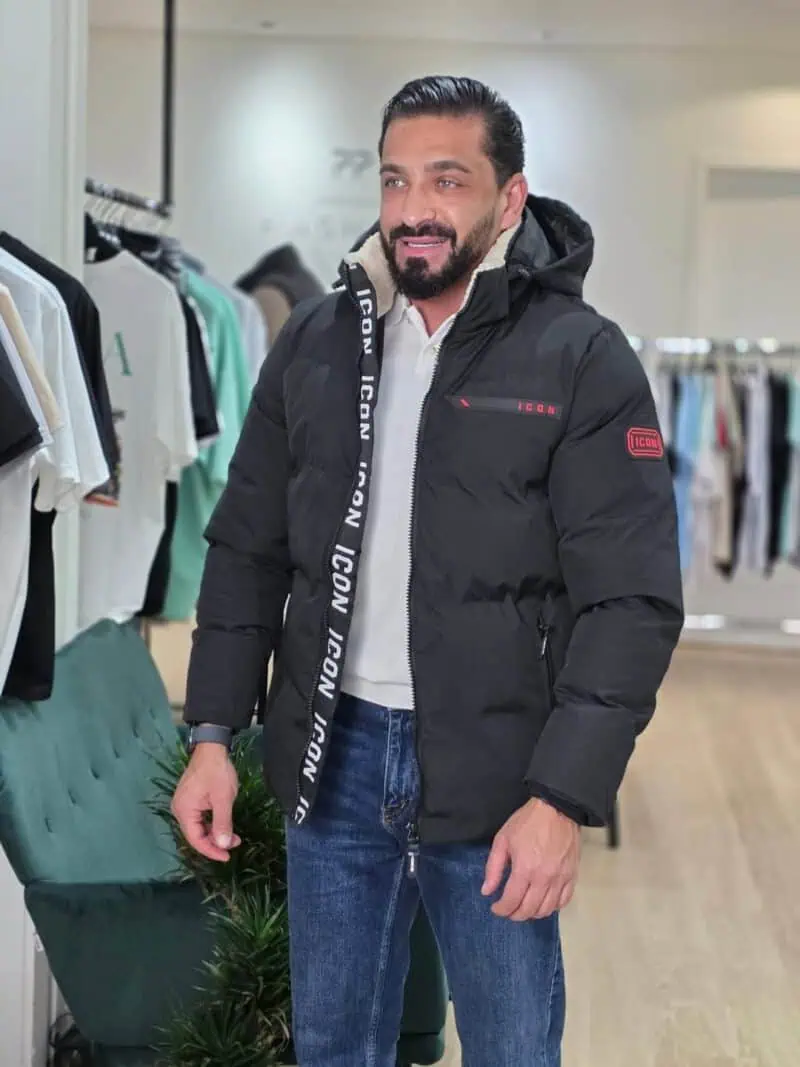 Icon2 Winterjas met Afritsbare Capuchon Zwart 05