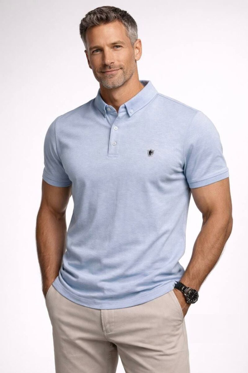 Polo met Knoppen Baby Blauw 1022
