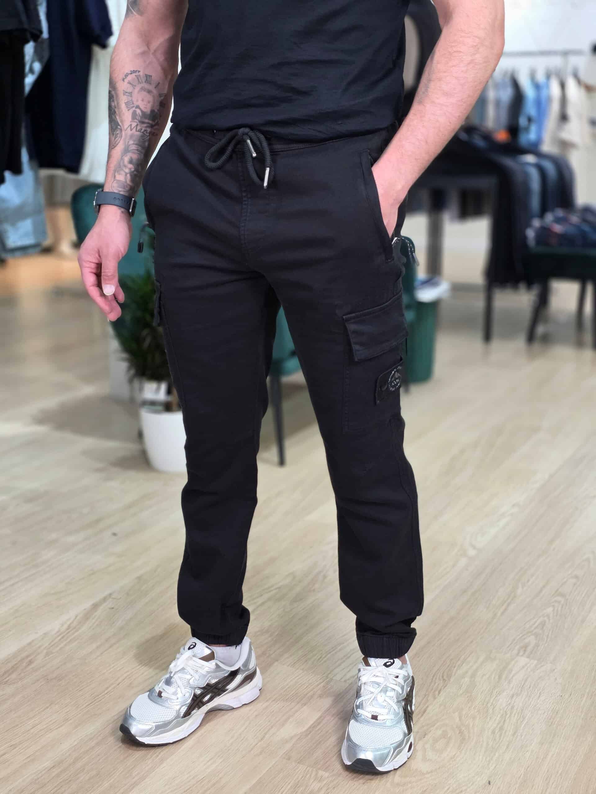 Icon Cargo broek Stretch Zwart 1448