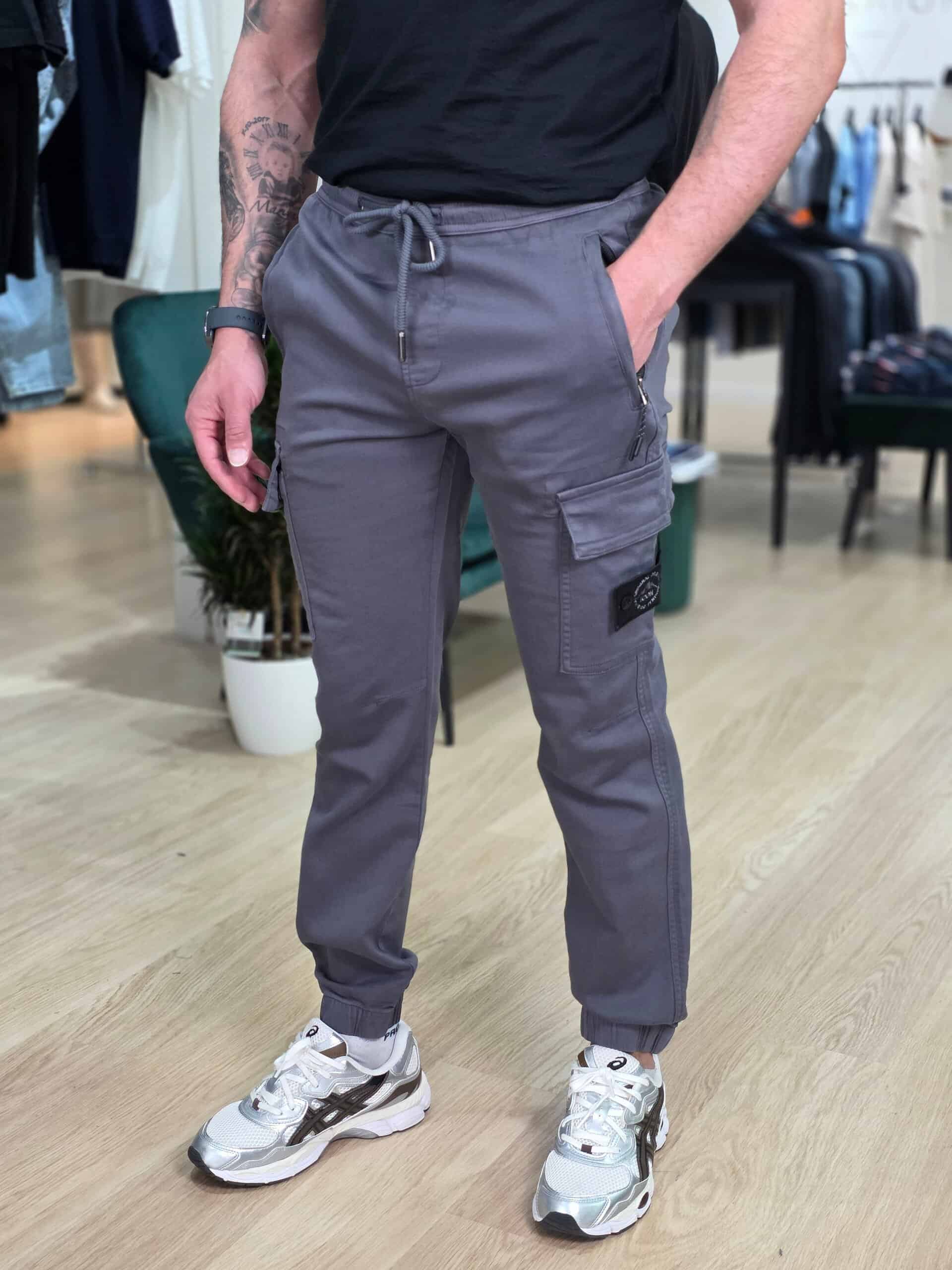 Icon Cargo broek Stretch Donker Grijs 1448