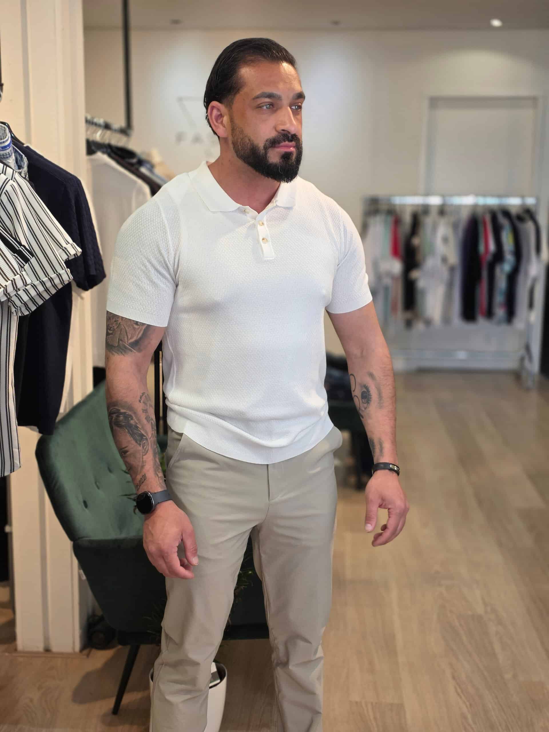 Polo met Knopen Korte Mouwen Wit 813