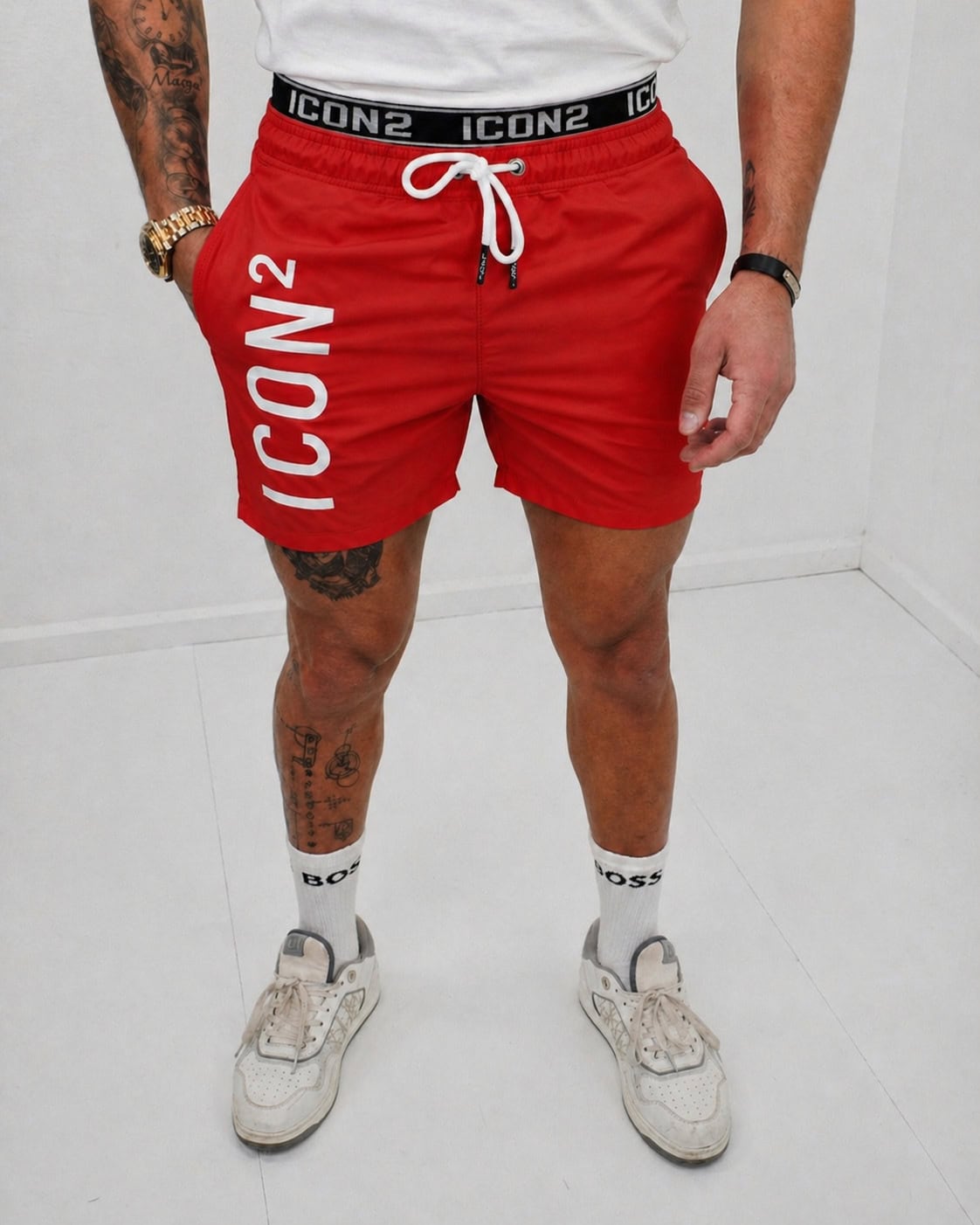 Icon2 Zwemshort Rood 10001