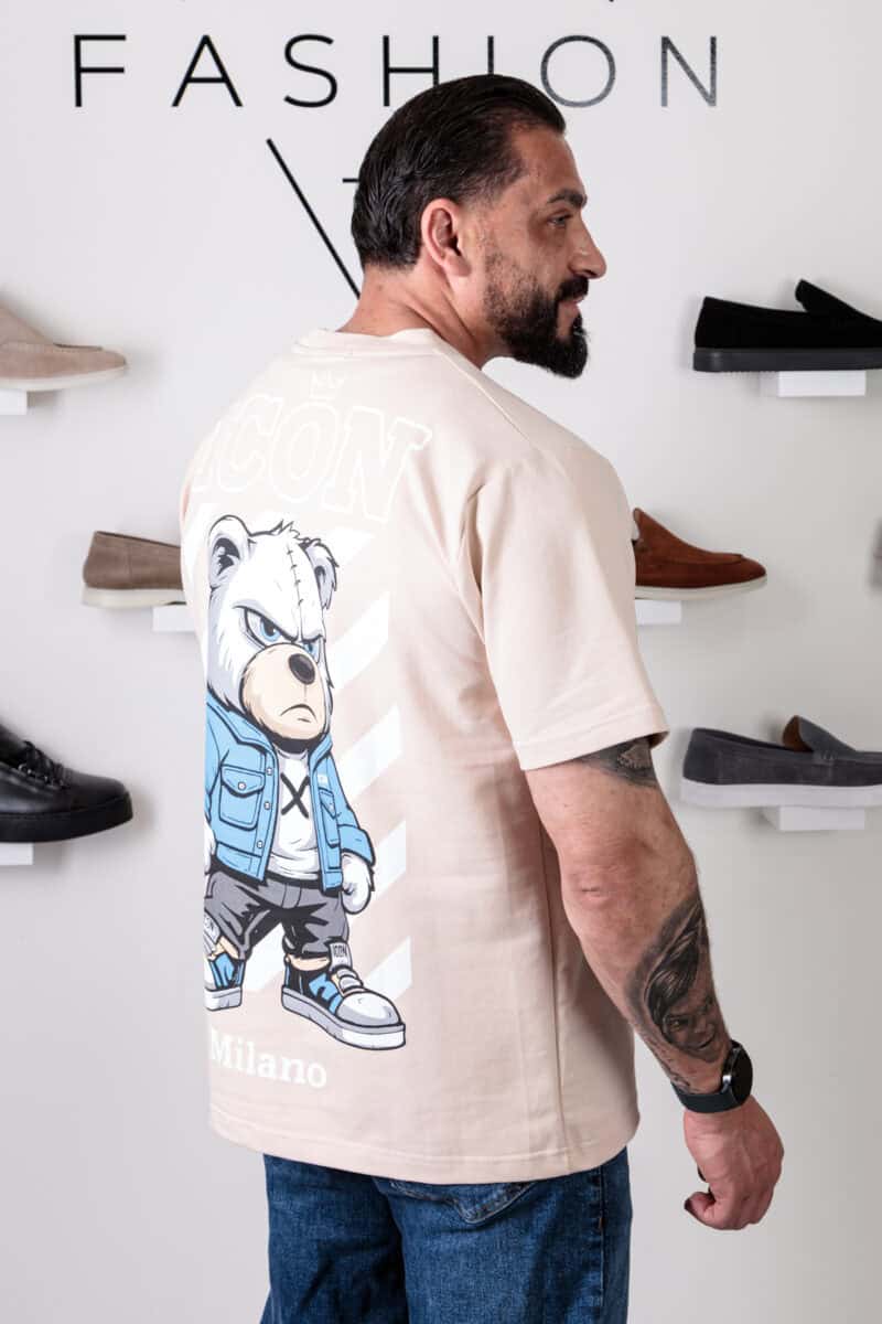 Icon Beer Oversized T-shirt Beige 125