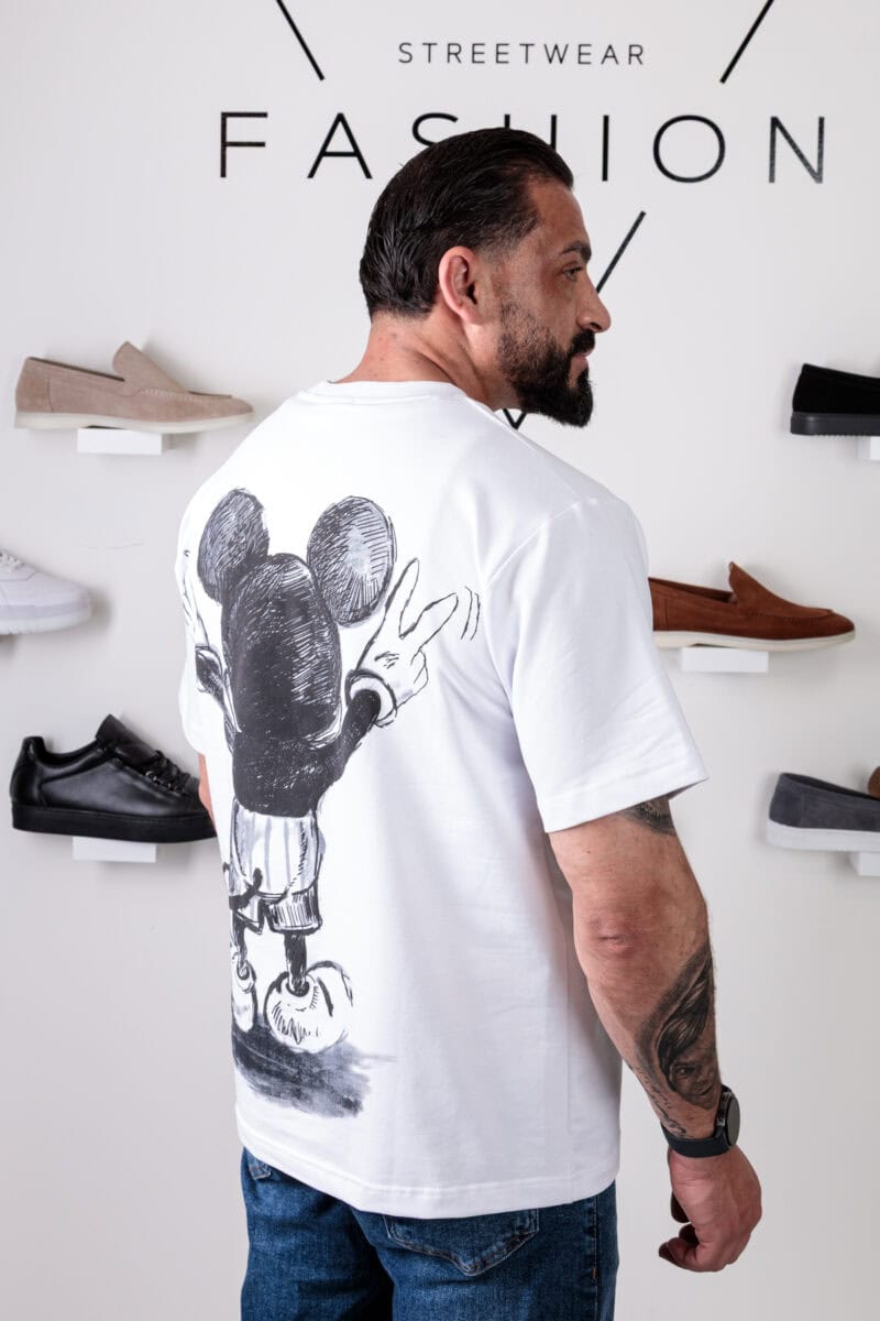 Mickey Mouse Oversized T-shirt Wit 104