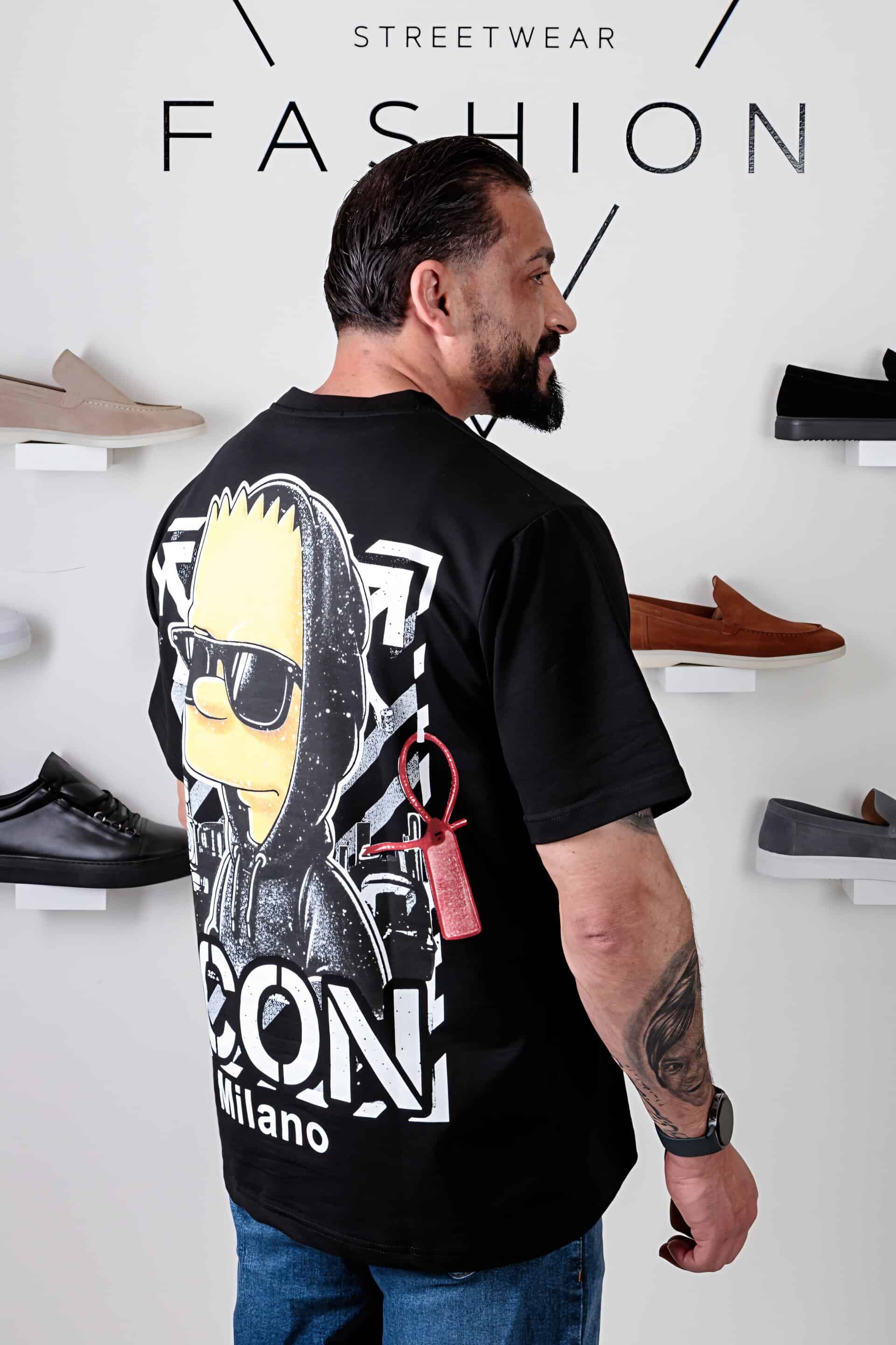 Bart Simpson Oversized T-shirt Zwart 127