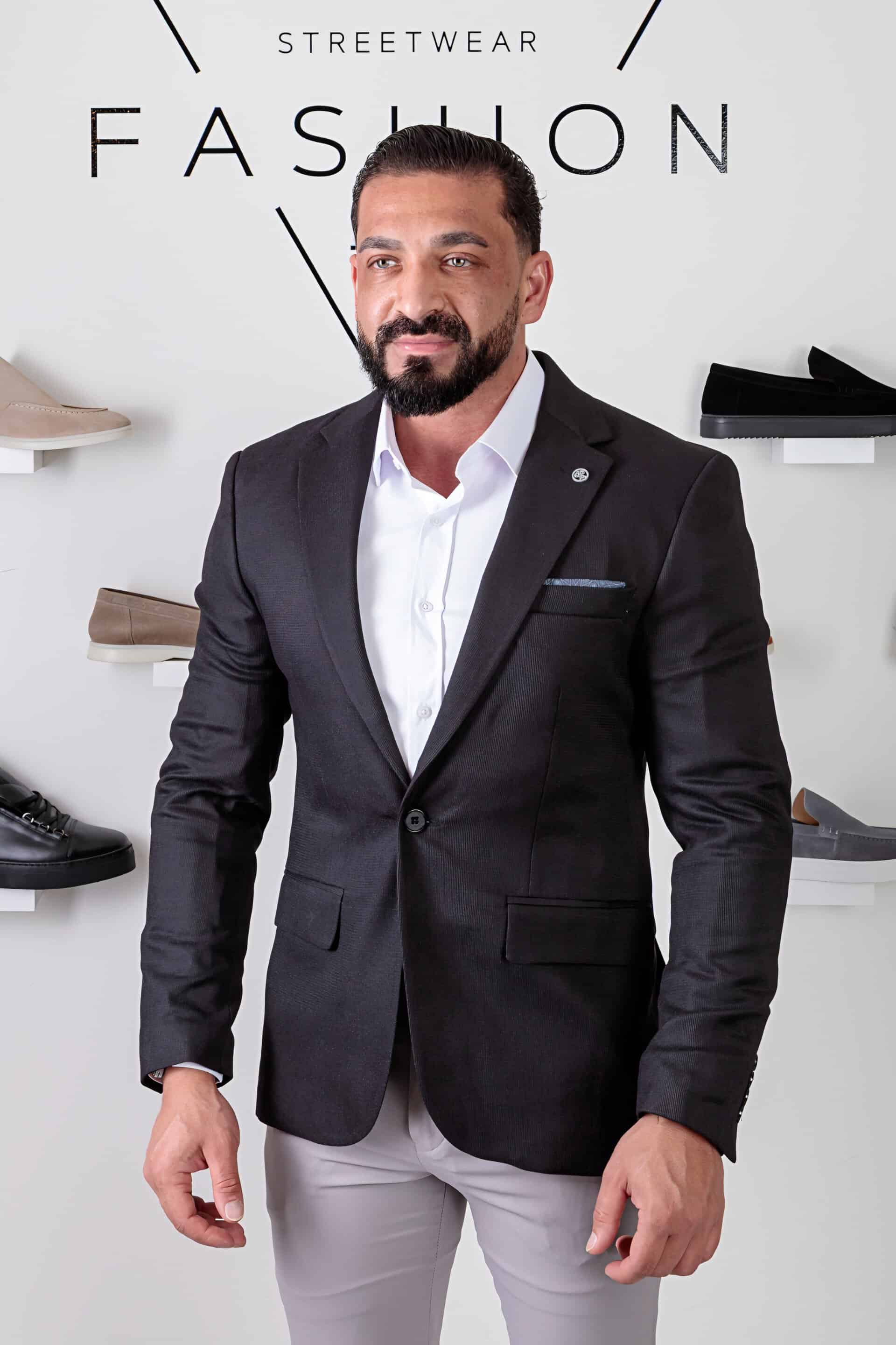 Heren Slim Fit Colber Zwart 893