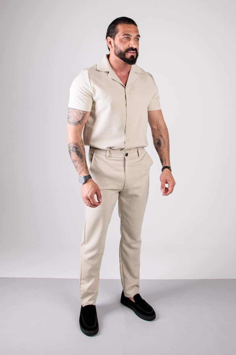 2 Delige set shirt + broek Beige F16