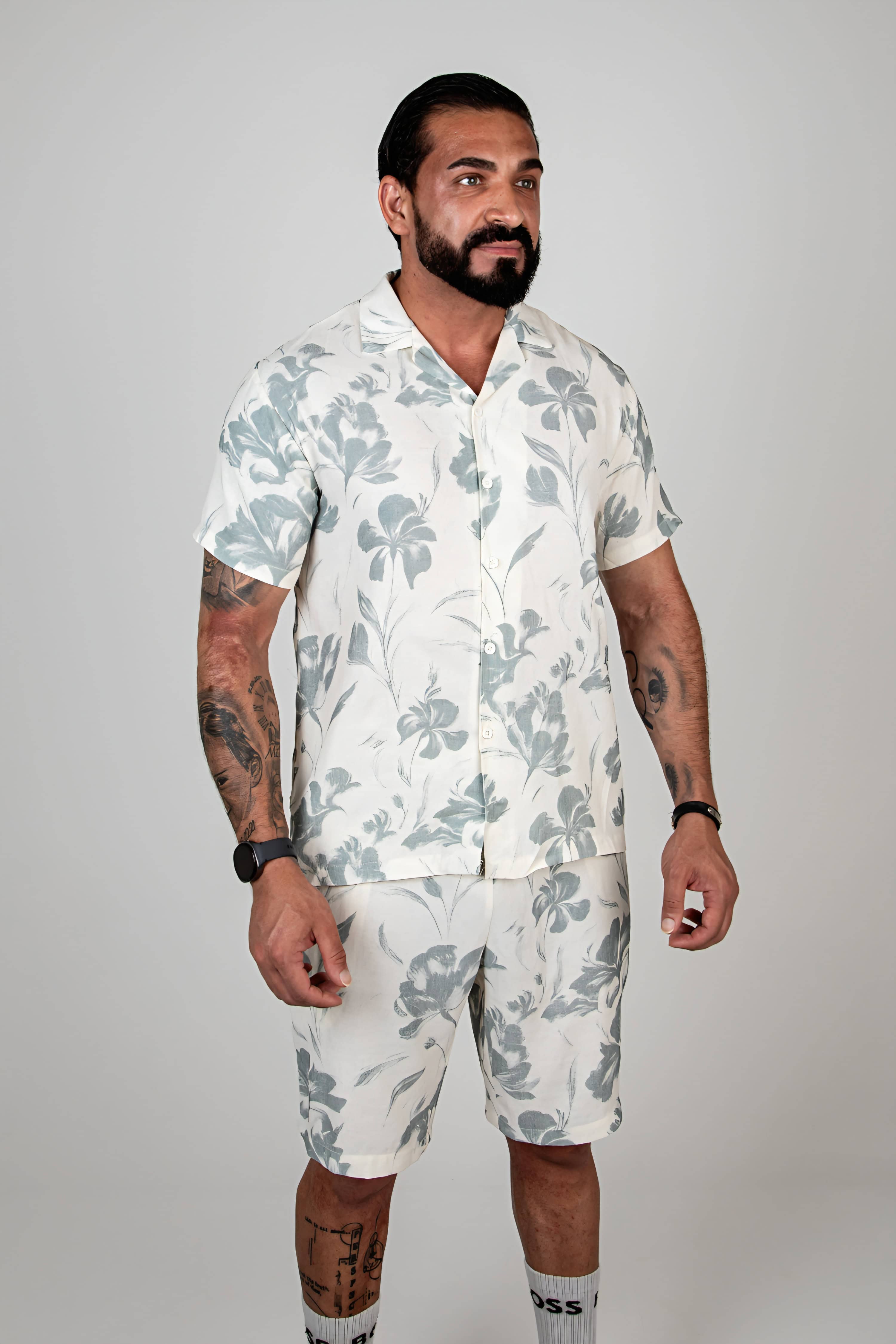 Botanische Zomerset Wit/Sage 13