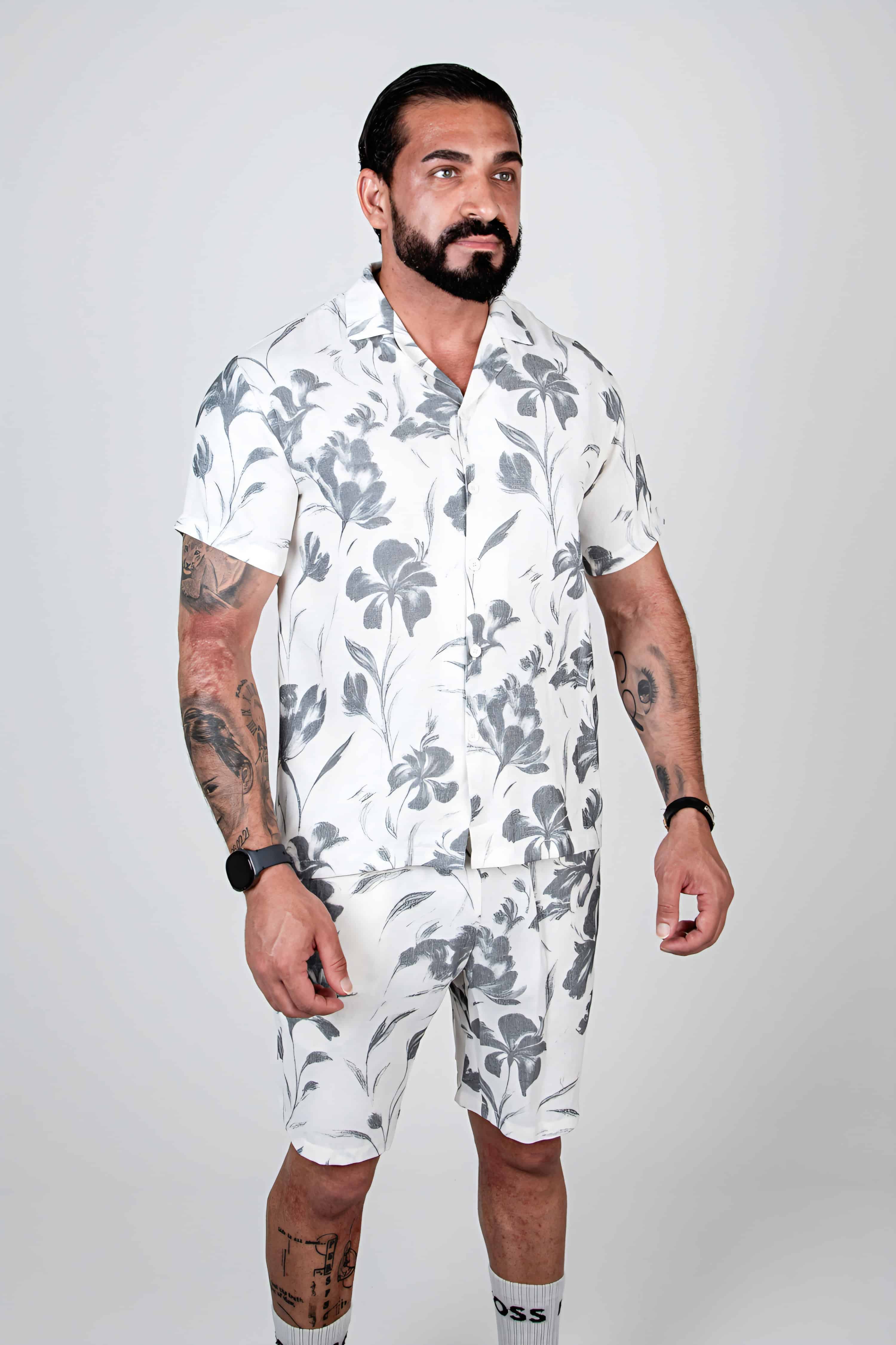 Botanische Zomerset Wit/Antraciet 13