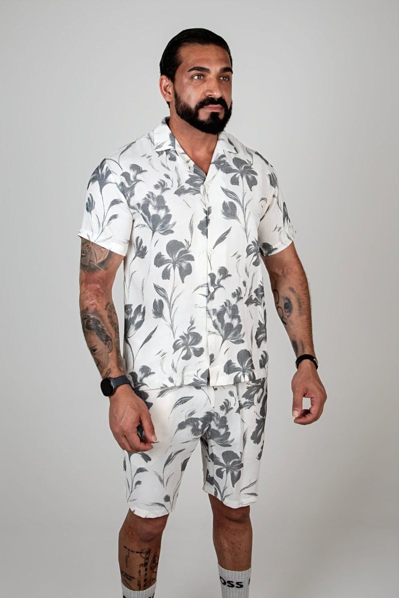 Botanische Zomerset Wit/Antraciet 13