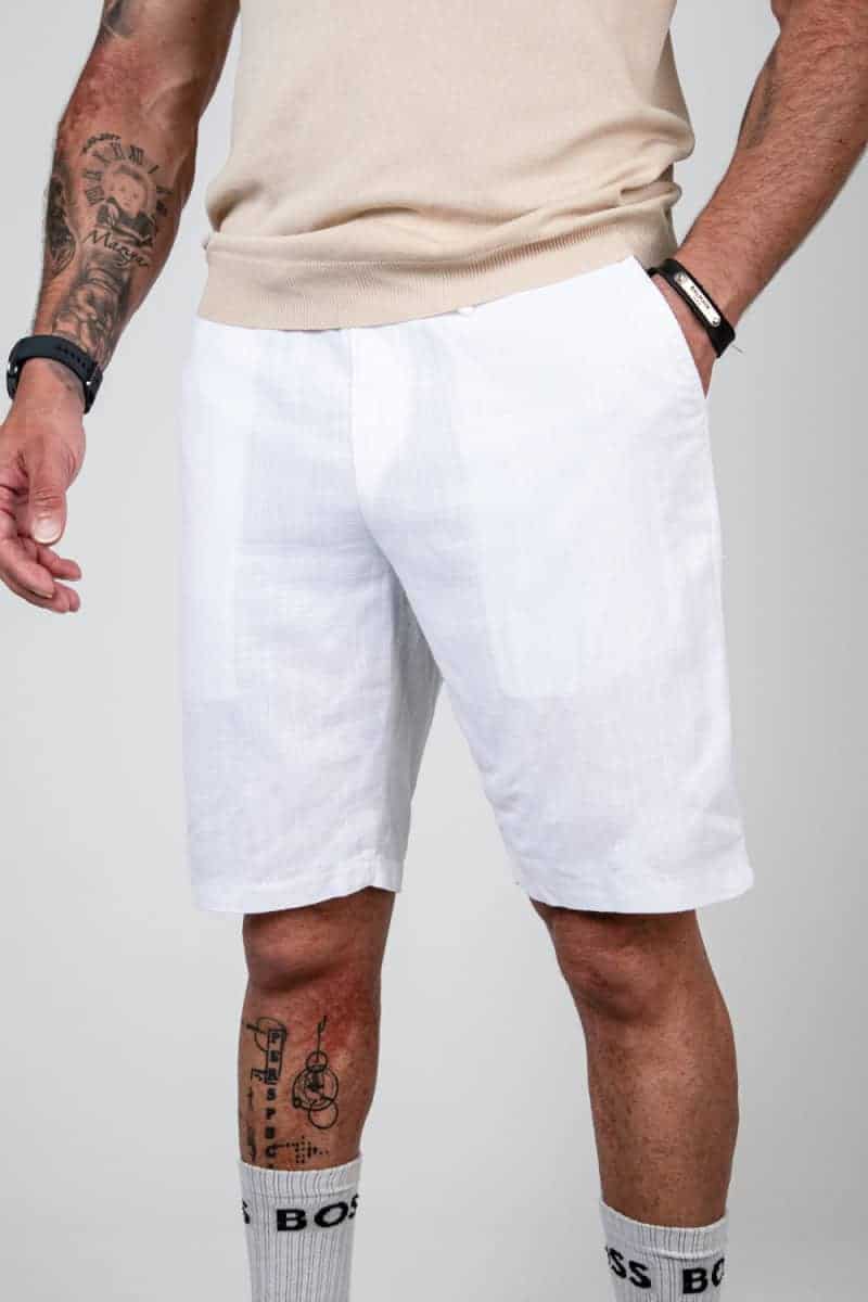 Linnen Blend short Wit 208