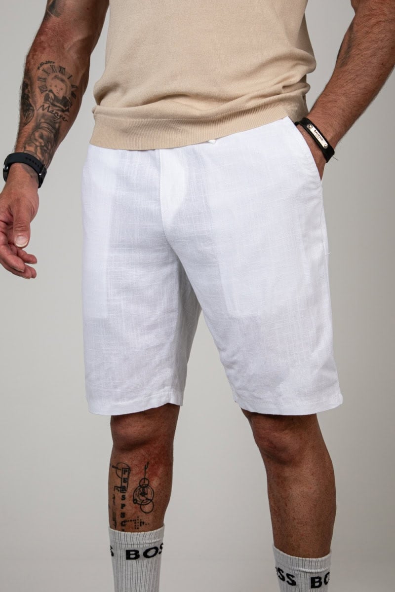 Linnen Blend short Wit 208