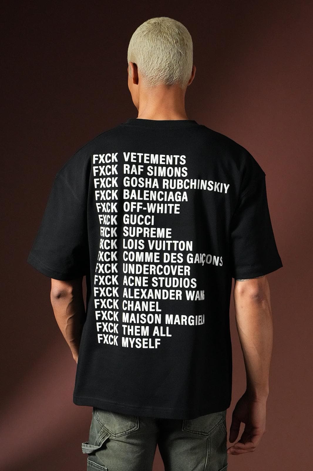 FXCK Oversized T-shirt Zwart 034