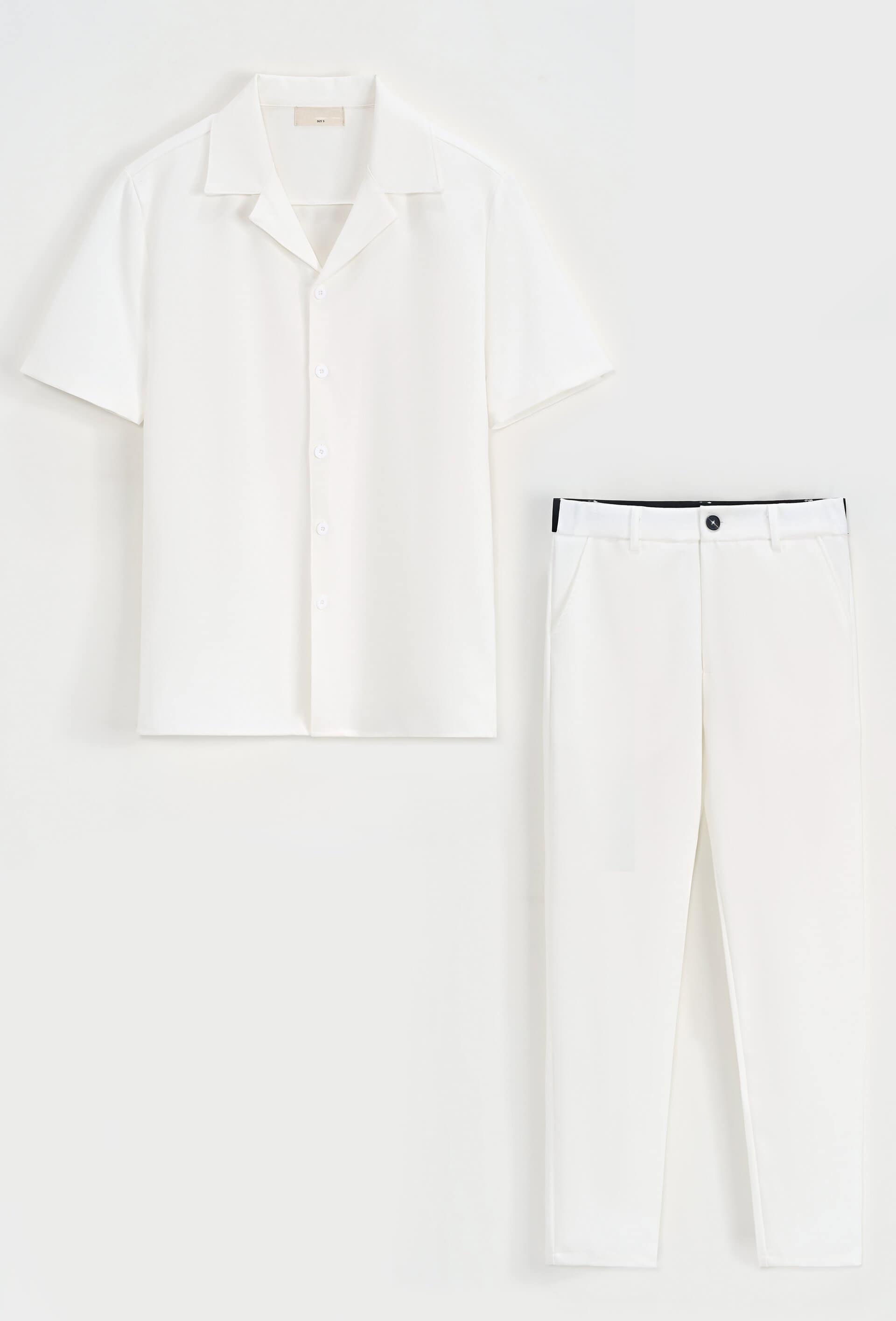 2 Delige set shirt + broek Wit F16