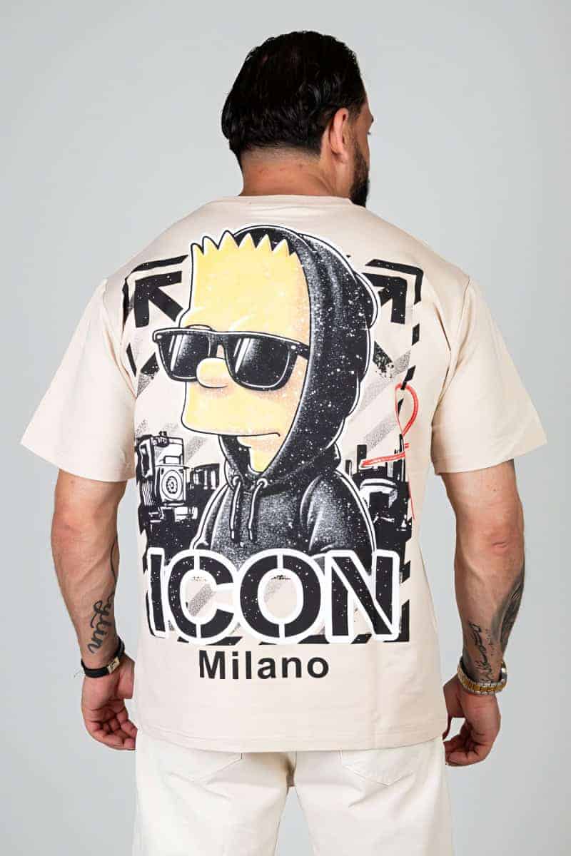 Bart Simpson Oversized T-shirt Beige 127