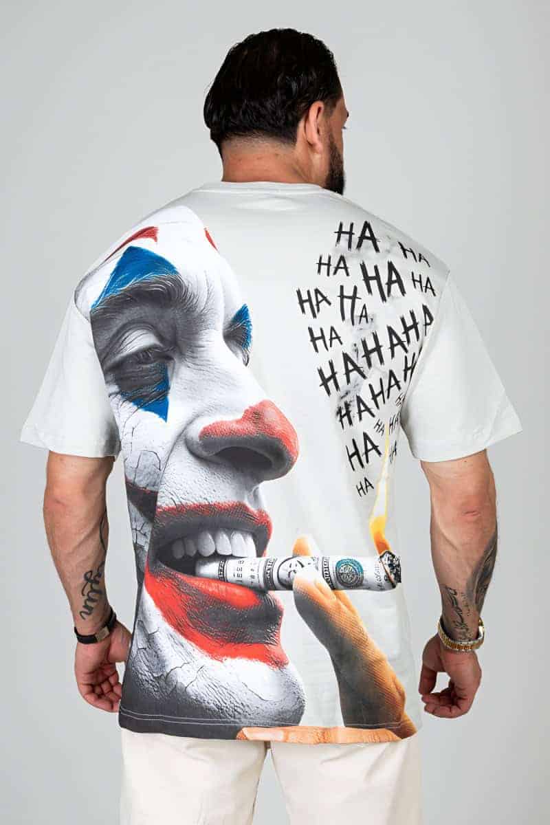 Joker Oversized T-shirt Licht Grijs 273