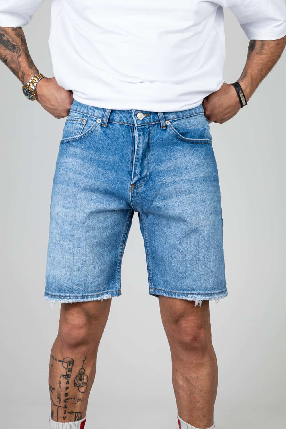 Denim short Blauw 397