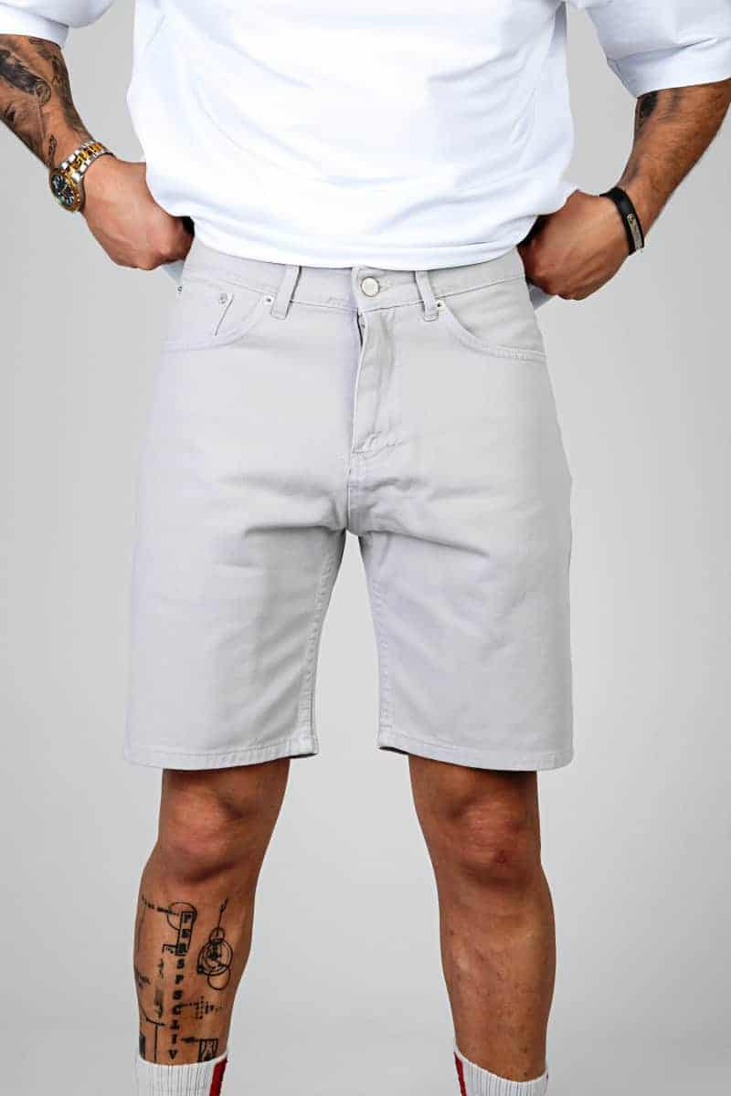 Denim short Licht Grijs 397