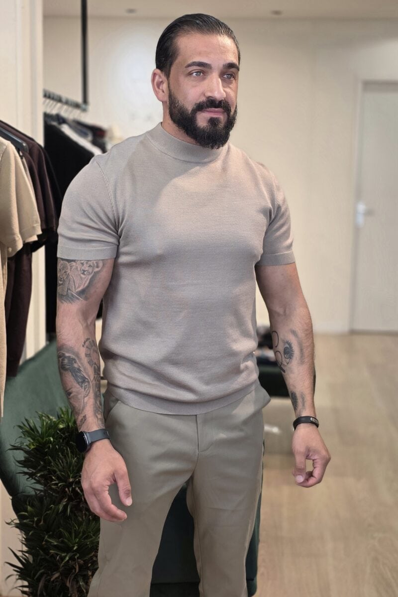 Halve Coltrui met Kort Mouwen Taupe 855