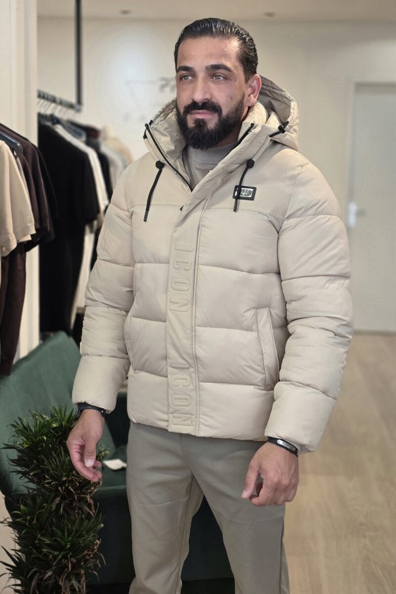Icon Puffer Jas Beige 2614