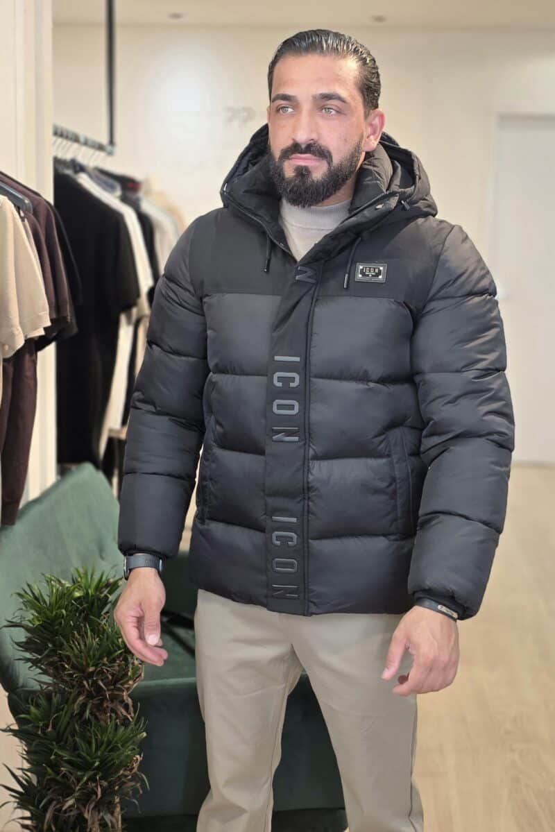Icon Puffer Jas Zwart 2614