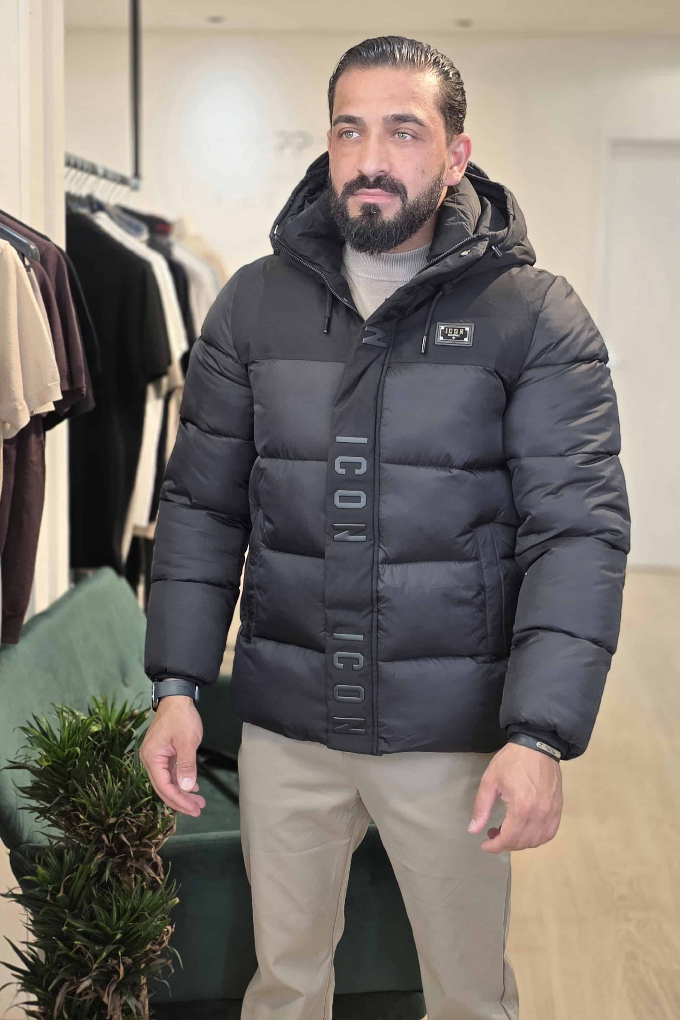 Icon Puffer Jas Zwart 2614