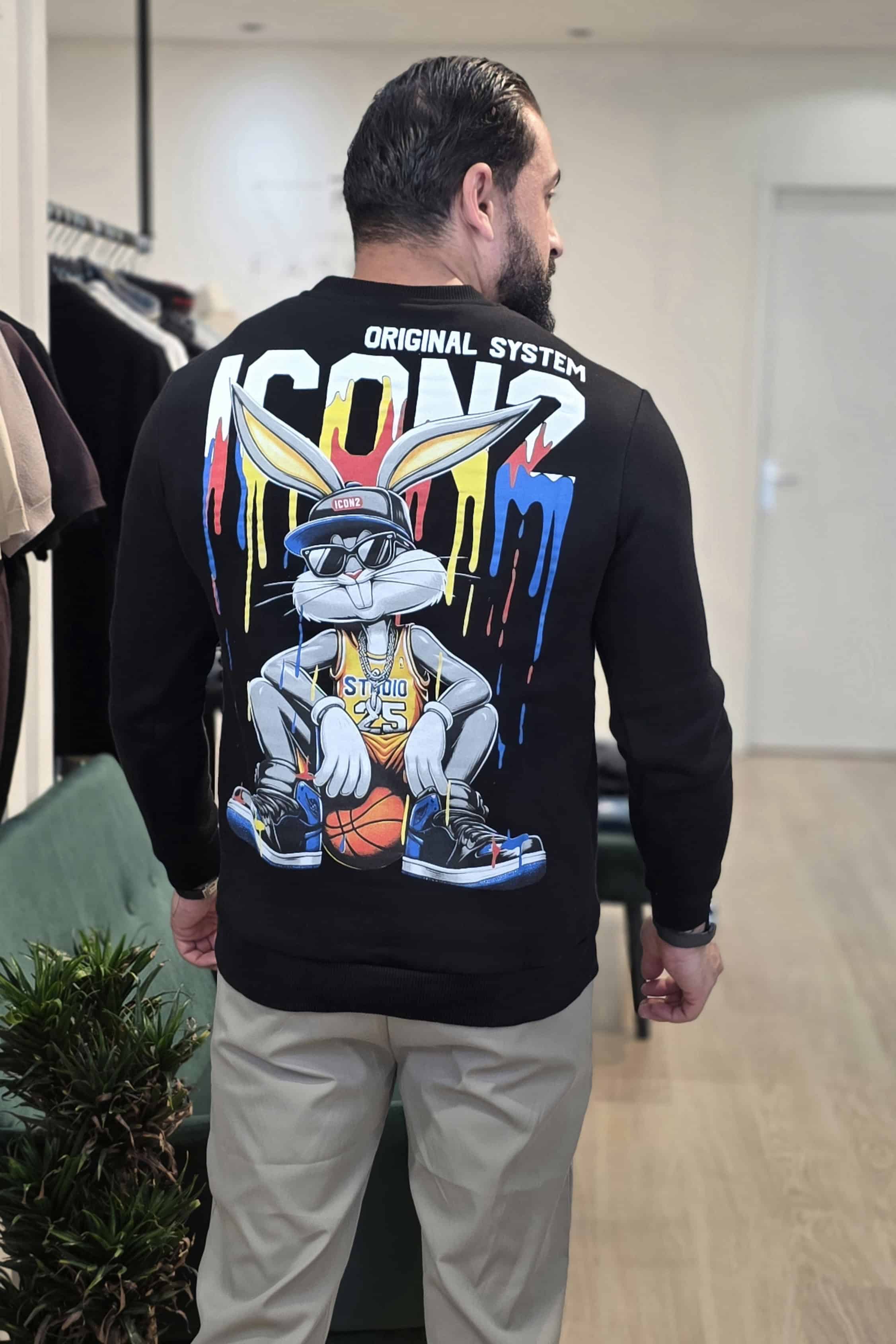 Icon2 Bunny Sweater Zwart 1424