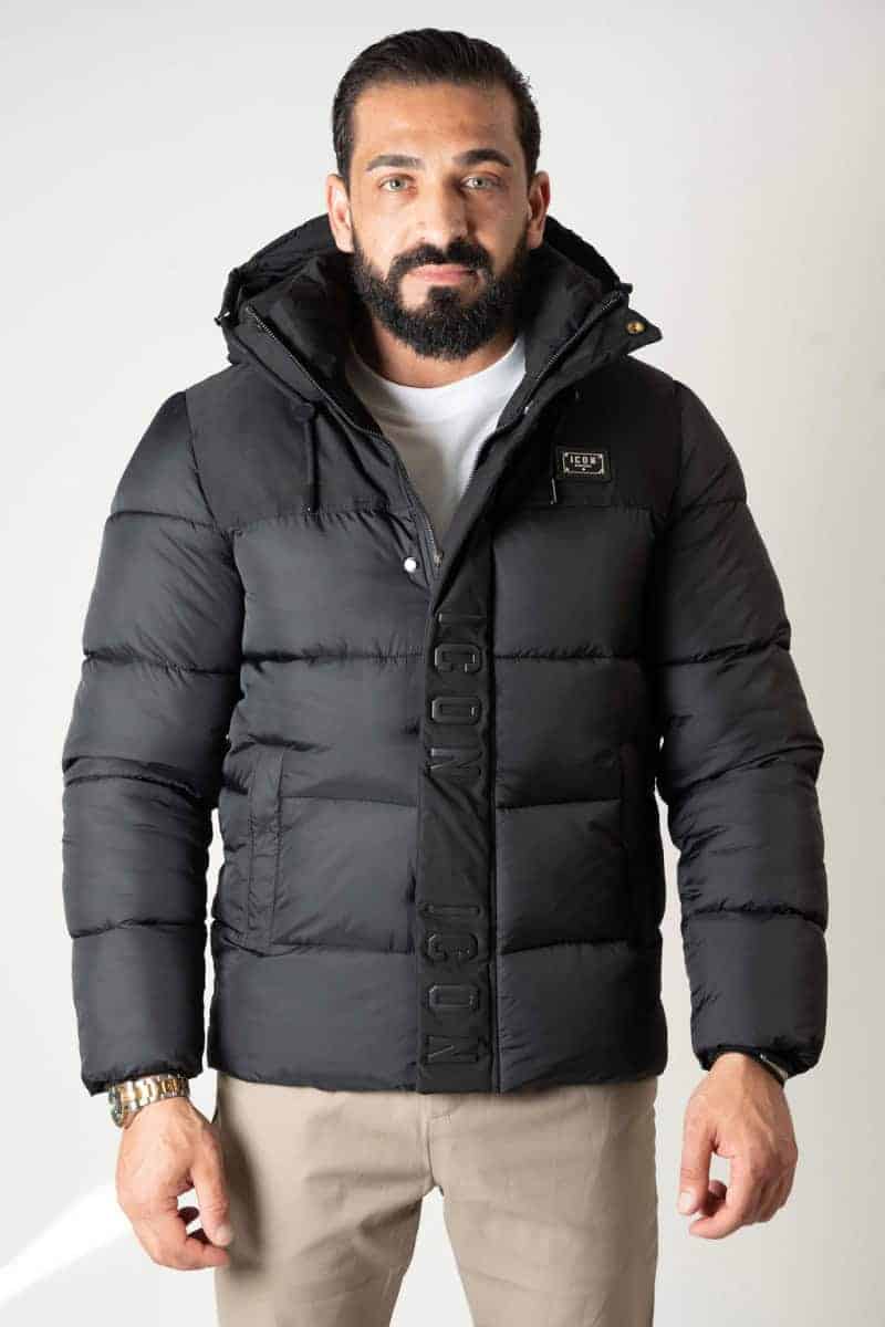 Icon Puffer Jas Zwart 2614