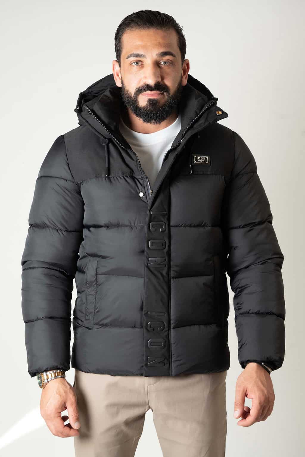 Icon Puffer Jas Zwart 2614