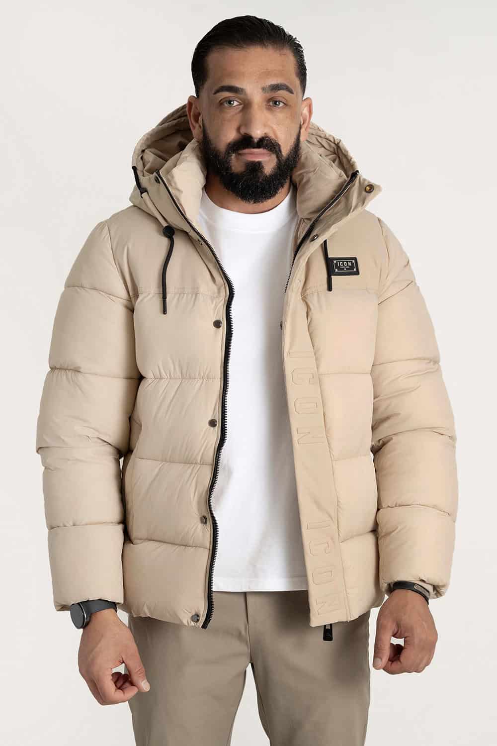 Icon Puffer Jas Beige 2614