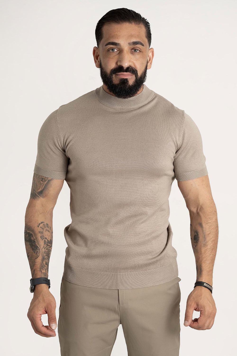 Halve Coltrui met Kort Mouwen Taupe 855