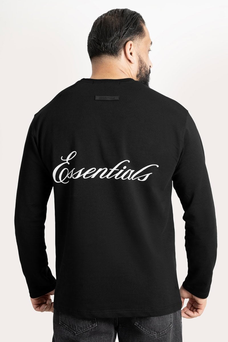 Essentials Longsleeve Zwart 9439