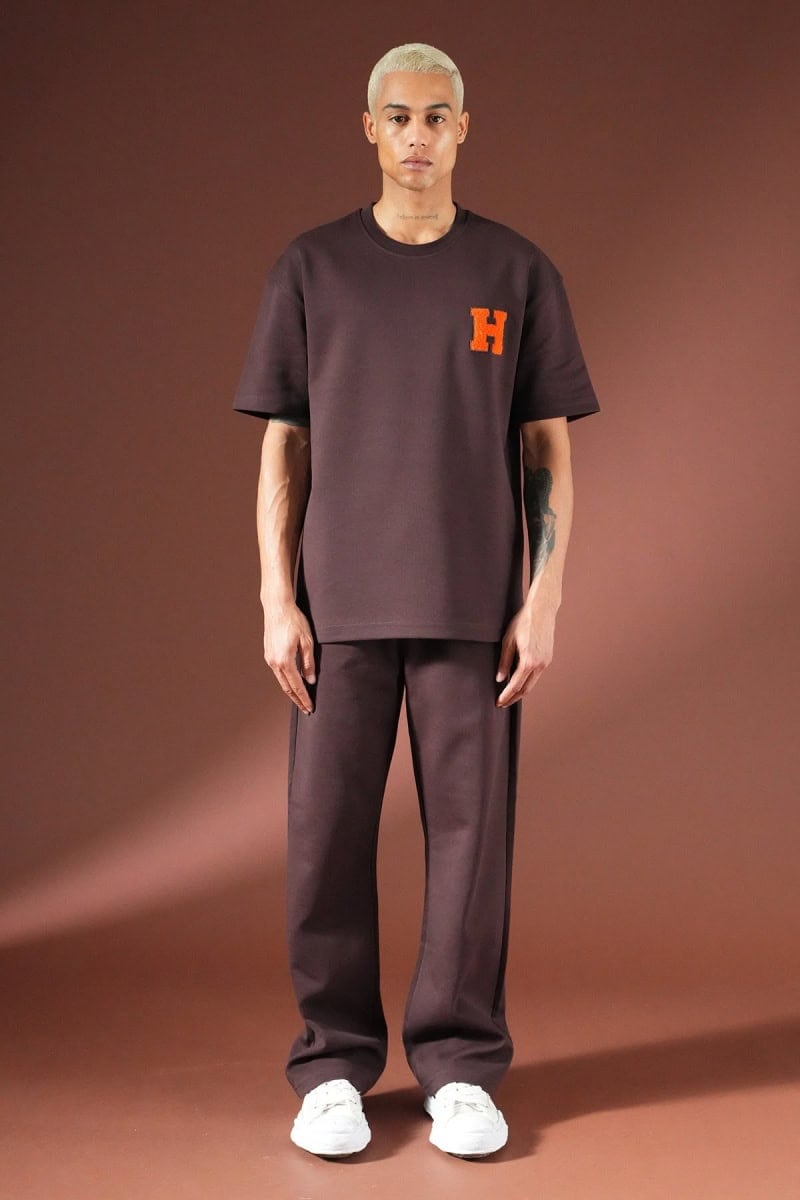 Heritage H Set T-shirt & Wide Leg Pants Bruin 200