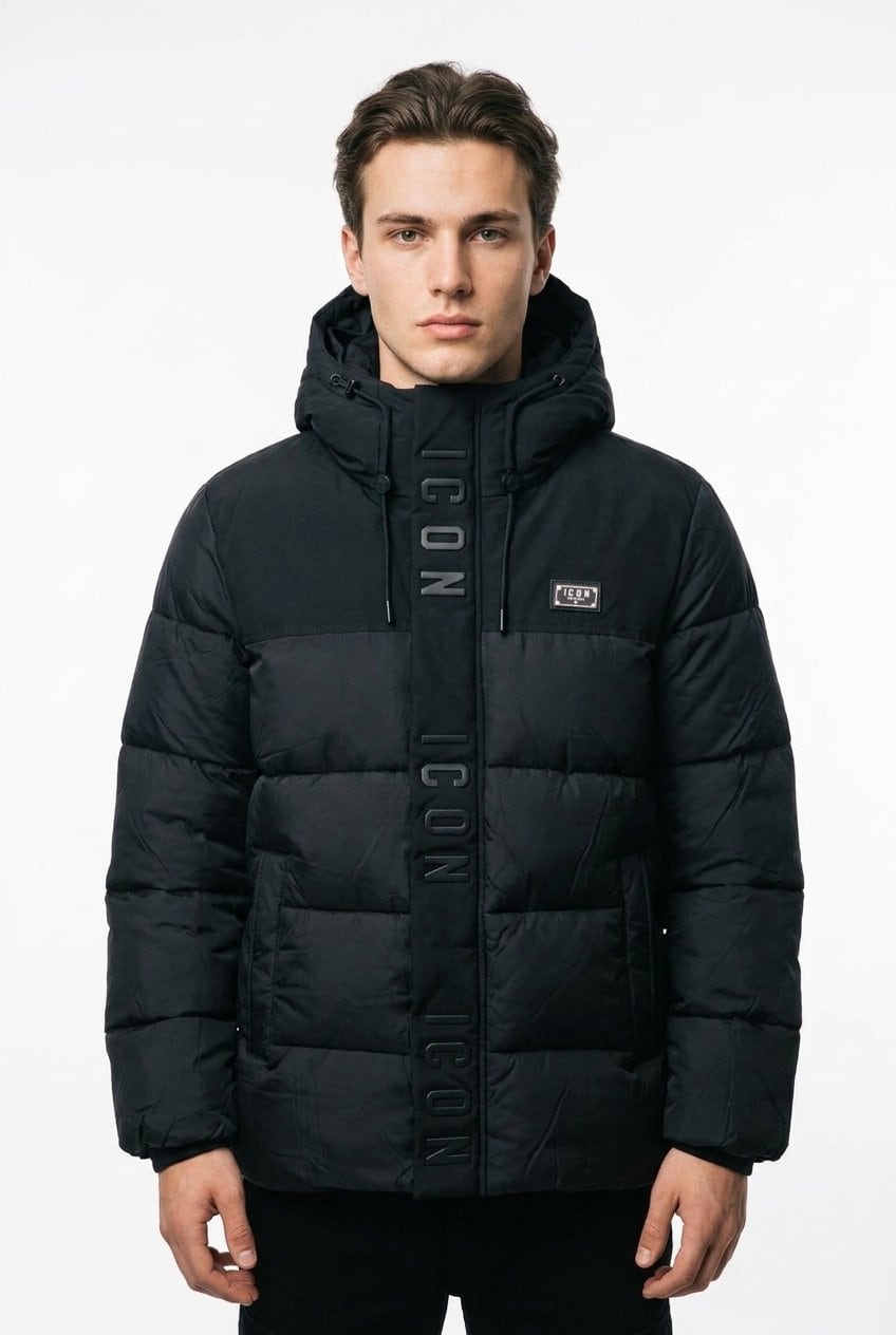 Icon Puffer Jas Zwart 2614