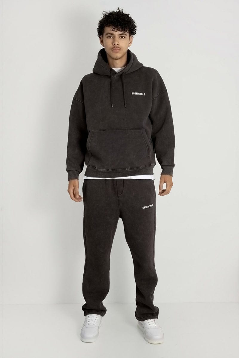 Essentials Washed Oversized Set Bruin 003