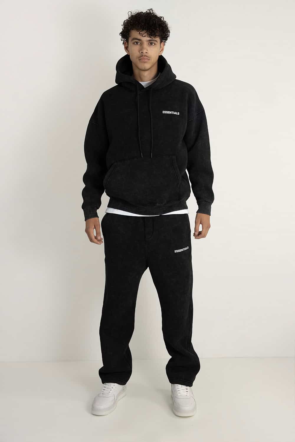 Essentials Washed Oversized Set Zwart 003