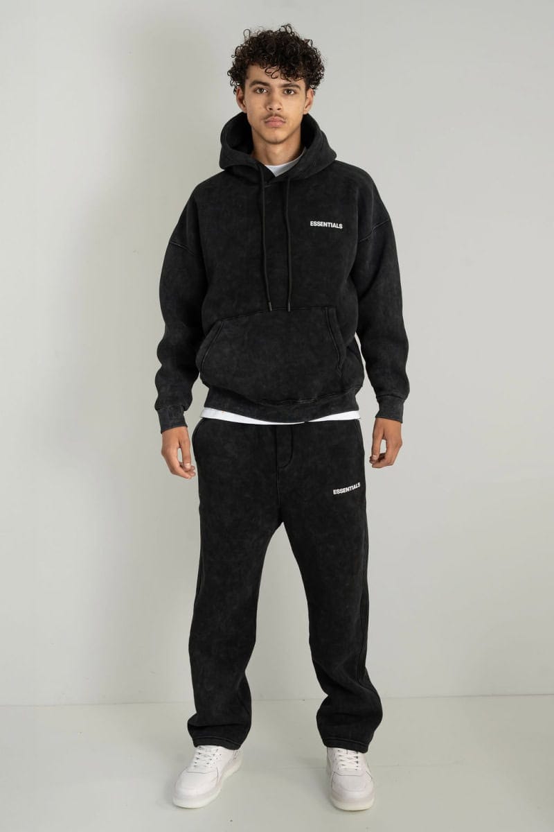 Essentials Washed Oversized Set Zwart 003